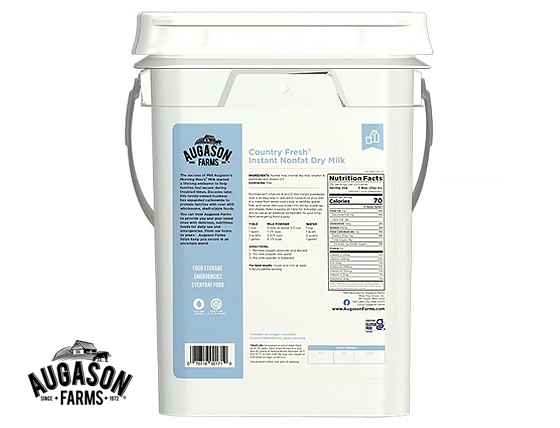 Augason Farms: Country Fresh Real Instant Nonfat Dry Milk Pail
